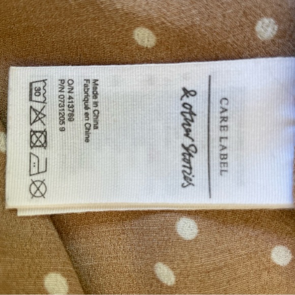 & Other Stories Polka Dot Wrap Handkerchief Midi Dress Size 0 - Picture 9 of 11